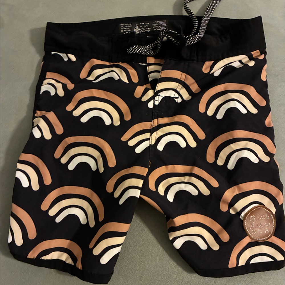 Of one sea retro rainbow board shorts